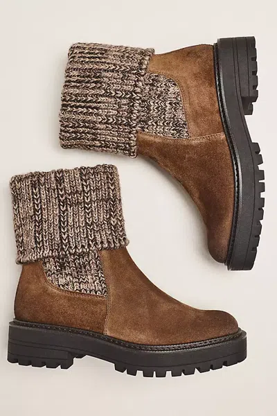 Sam Edelman Laguna Knit Chelsea Boots In Brown