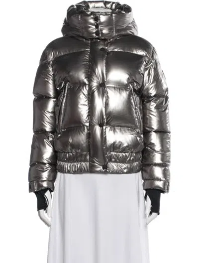 Pre-owned Sam Nylon Down Jacket In Silver
