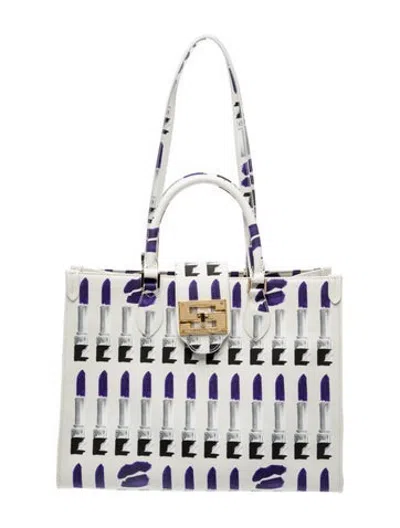Pre-owned Samantha Sung Top Handle Bag In Purple