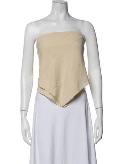 Pre-owned Sami Miro Vintage Strapless Top In Neutrals