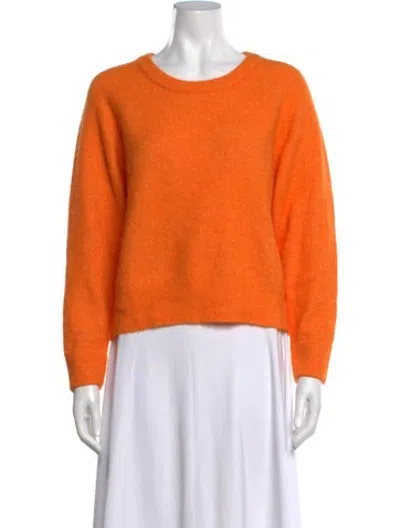 Pre-owned Samsoe & Samsoe Cashmere Crew Neck Sweater In Orange