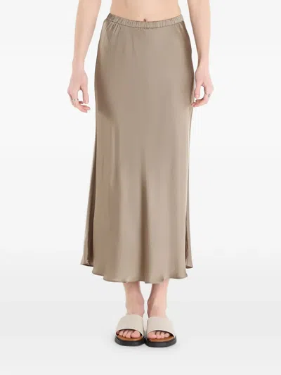 Samsoe & Samsoe Elasticated-waist Midi Skirt In Multi