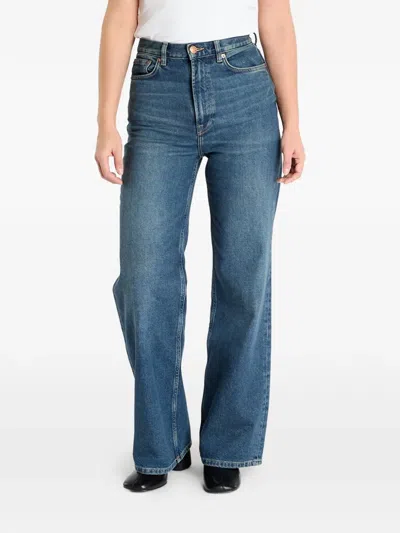 Samsoe & Samsoe Faded-wash Jeans In Blue