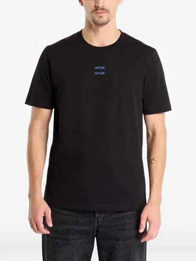 Samsoe & Samsoe Graphic-print T-shirt In Black