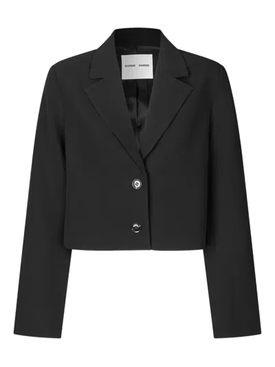 Samsoe & Samsoe Salaney Button-up Blazer In Black