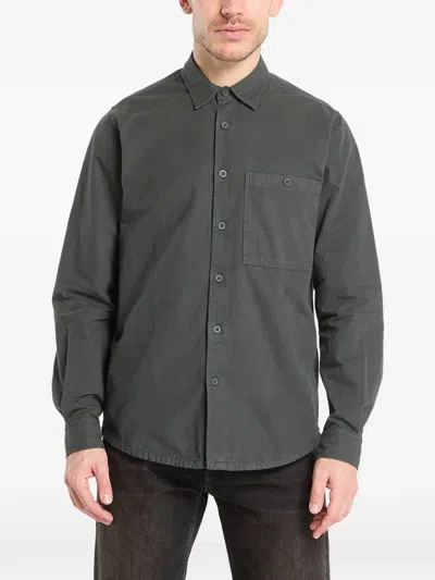 Samsoe & Samsoe Saryan B Chest-pocket Buttoned Shirt In Gray