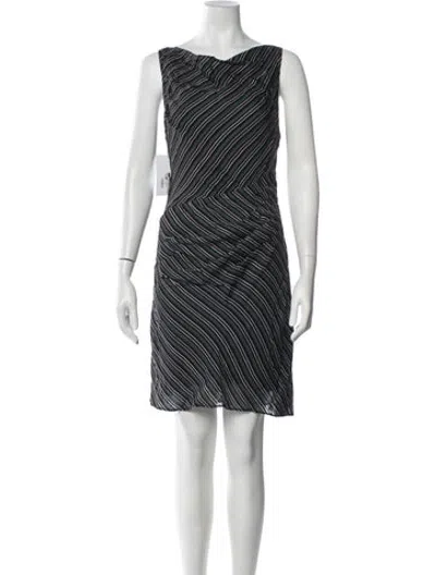 Pre-owned Samsoe & Samsoe Striped Mini Dress W/ Tags In Blue