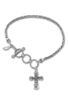 Samuel B. Balinese Design Charm Bracelet In Silver - Cross
