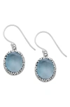 Samuel B. Oval Cut Stone Drop Earrings In Blue