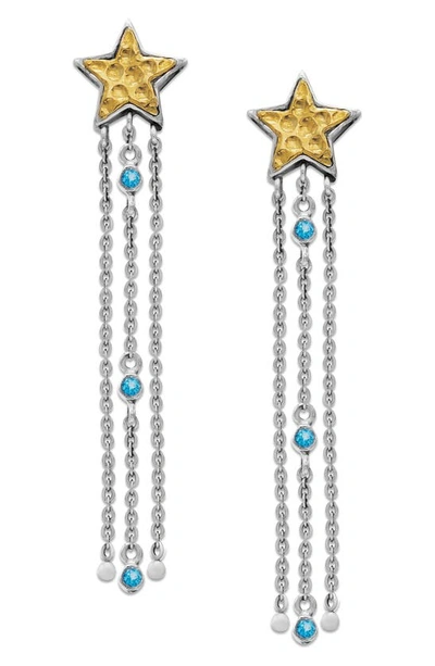 Samuel B. Star Tassel Drop Earrings In Blue