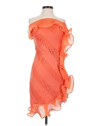 Pre-owned Samuel Dong Cocktail Dress In Orange