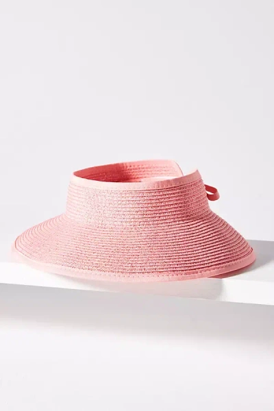 San Diego Hat Co. Shimmer Pocket Roll-up Visor In Pink