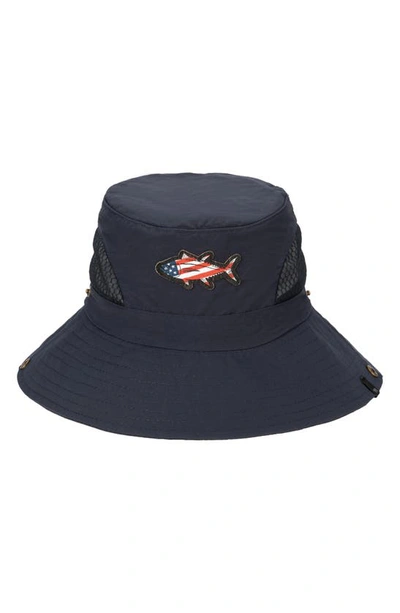 San Diego Hat Outdoor Americana Bear Patch Bucket Hat In Navy