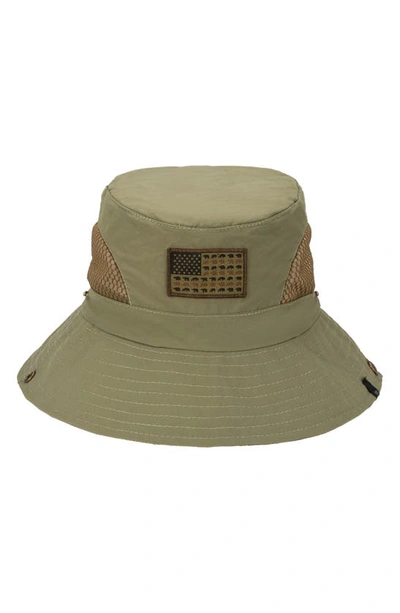 San Diego Hat Outdoor Americana Bear Patch Bucket Hat In Green