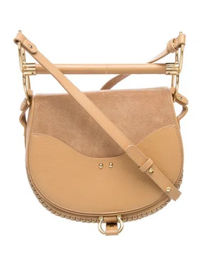 Pre-owned Sancia Leather Crossbody Bag In Neutrals