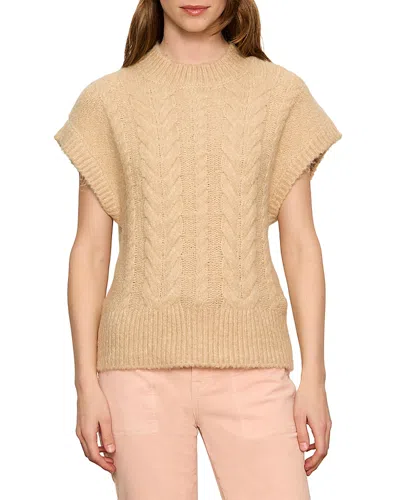 Sanctuary Cable Knit Sweater Shell In Brown