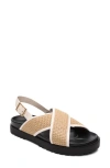 Sanctuary Freedom Raffia Slingback Platform Sandal In Natural