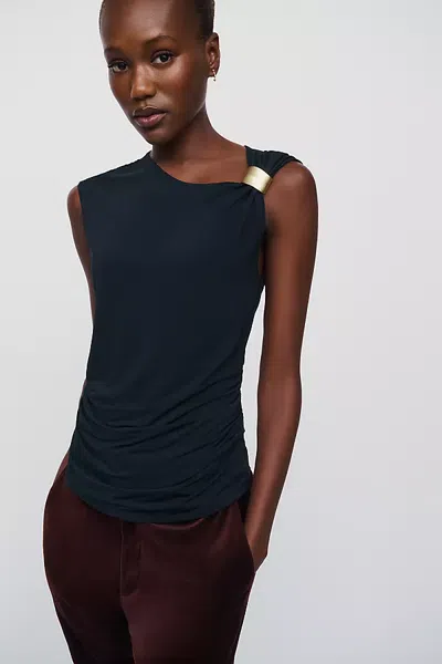 Sanctuary Revelry Asymmetrical Hardware Tank Top In Gray