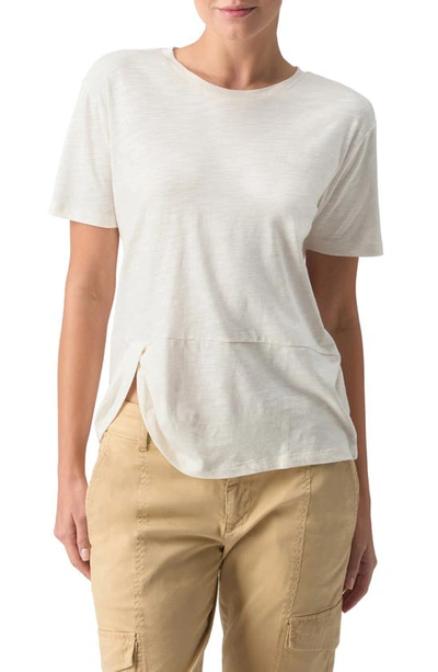 Sanctuary Riptide Twist Hem T-shirt In Chalk