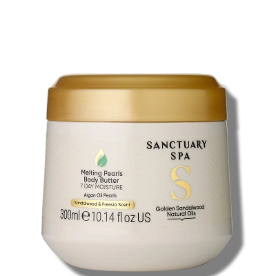 Sanctuary Spa Golden Sandalwood Melting Pearls Body Butter 300ml In White