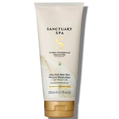 Sanctuary Spa Golden Sandalwood Wet Skin Moisture Miracle 200ml In White
