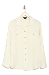 Sanctuary Tencel® Lyocell Boyfriend Button-up Shirt In Soft Powder