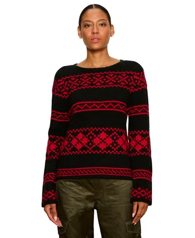 Sanctuary Women's Fair Isle Boatneck Sweater In Multi