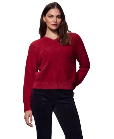 Sanctuary Women's Feather V-neck Long-sleeve Sweater In Brown
