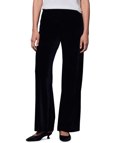 Sanctuary Women's Relay Velvet Wide-leg Pull-on Pants In Black
