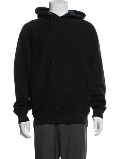 Pre-owned Sandro Crew Neck Long Sleeve Hoodie In Black