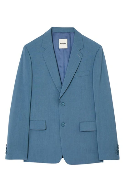 Sandro Formal Virgin Wool Sport Coat In Blue