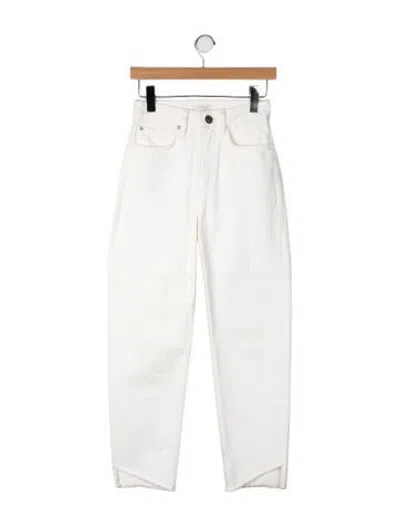 Pre-owned Sandro High-rise Straight Leg Jeans In Neutrals