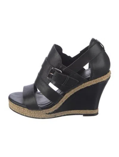 Pre-owned Sandro Leather Sandals In Blue