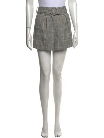 Pre-owned Sandro Linen Mini Shorts In Grey