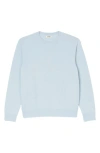 Sandro Logo Embroidered Cotton Fleece Sweatshirt In Sky Blue