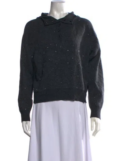 Pre-owned Sandro Long Sleeve Sweatshirt In Blue