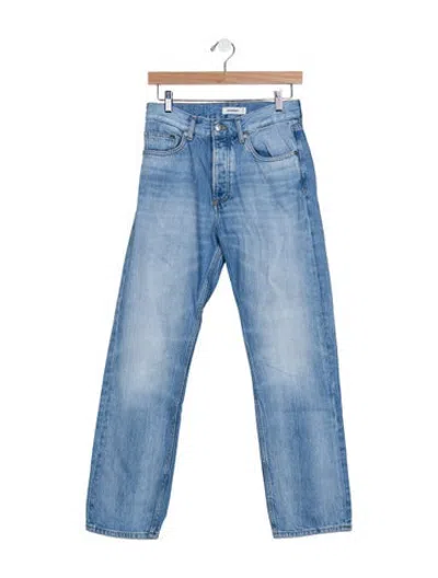 Pre-owned Sandro Mid-rise Straight Leg Jeans In Blue