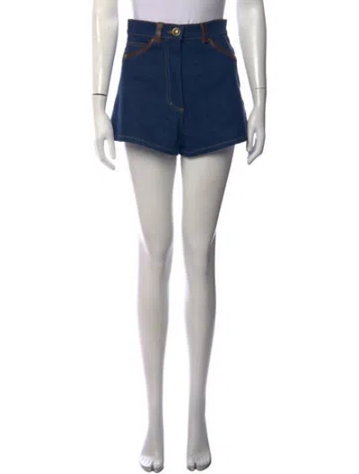 Pre-owned Sandro Mini Shorts W/ Tags In Blue