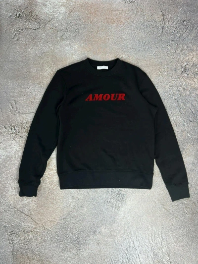 Pre-owned Sandro Nwot  Amour Designer Sweatshirt In Black