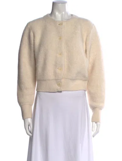 Pre-owned Sandro Nylon Crew Neck Sweater In Neutrals