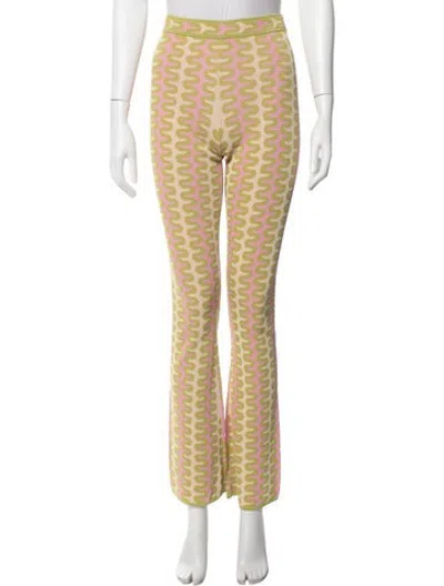 Pre-owned Sandro Patterned Sweatpants In Green