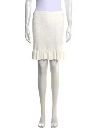 Pre-owned Sandro Ruffle Embellishment Mini Skirt In Neutrals