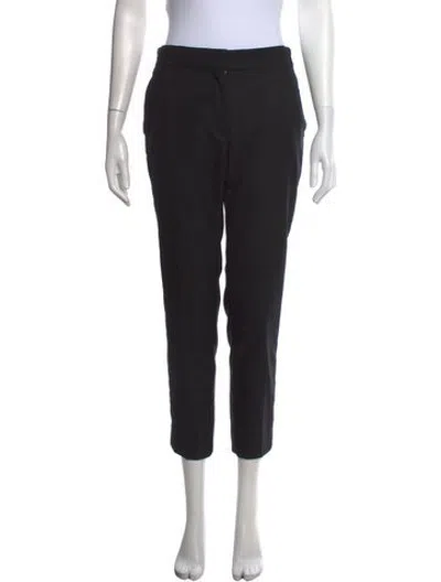 Pre-owned Sandro Straight Leg Pants In Black