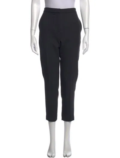 Pre-owned Sandro Straight Leg Pants In Black
