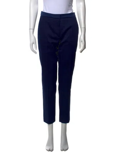 Pre-owned Sandro Straight Leg Pants In Blue