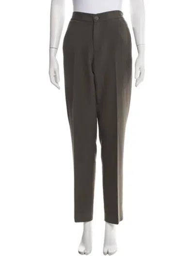 Pre-owned Sandro Straight Leg Pants In Green
