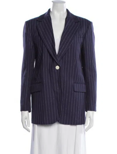 Pre-owned Sandro Striped Blazer In Purple