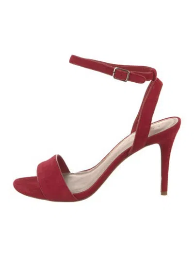 Pre-owned Sandro Suede Sandals In Red