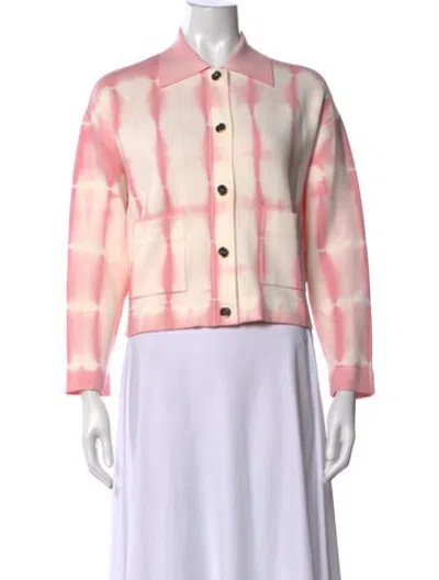 Pre-owned Sandro Tie-dye Print Sweater In Pink