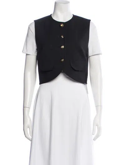 Pre-owned Sandro Vest In Black